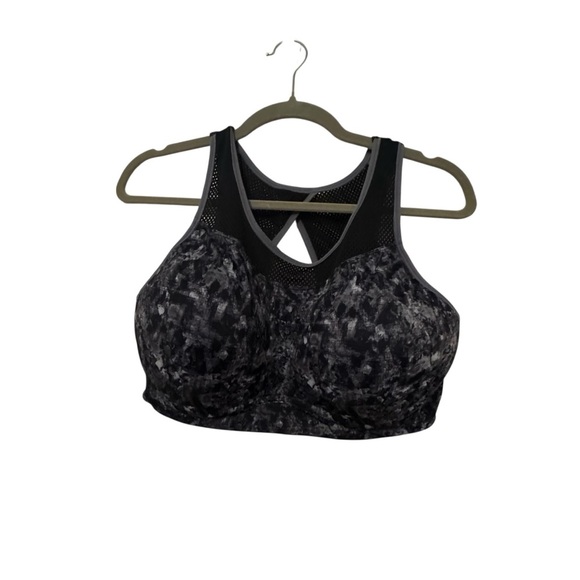 Women’s Black & Gray Racerback Sports Bra Size Large - Picture 2 of 3